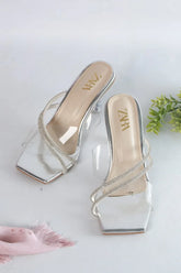 ZARA FANCY HEELS - SILVER