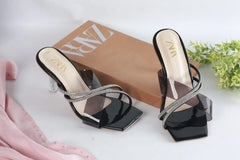 ZARA FANCY HEELS - BLACK