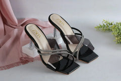 ZARA FANCY HEELS - BLACK