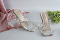 ZARA FANCY HEELS - SILVER