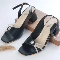 ZARA FANCY BLOCK-HEEL (BLACK)