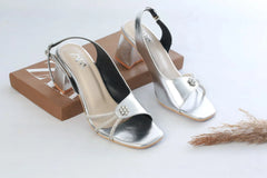 ZARA FANCY BLOCK-HEEL (SILVER)