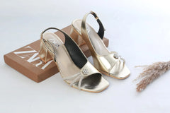 ZARA FANCY BLOCK-HEEL (GOLDEN)