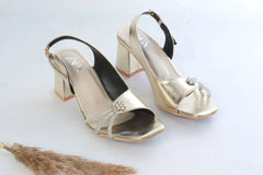 ZARA FANCY BLOCK-HEEL (GOLDEN)