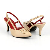 VALENTINO SLINGBACK PUMPS - BEIGE