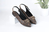 LV MONOGRAM POINTED TOE FALT PUMPS