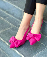 ZARA TAI KNOT HEELS - PINK