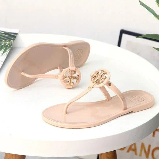 TB JELLY SLIPPERS - BEIGE