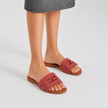High Quality EmbroideredSummer Trendy Flats =  Pink