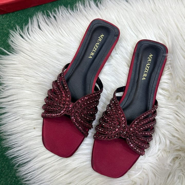 Summer Trendy Flats = Red