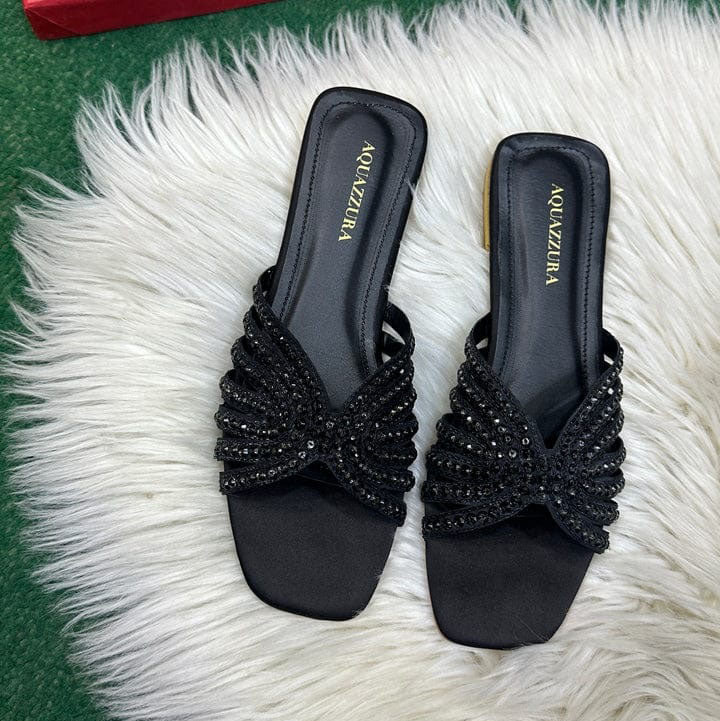 Summer Trendy Flats = Black