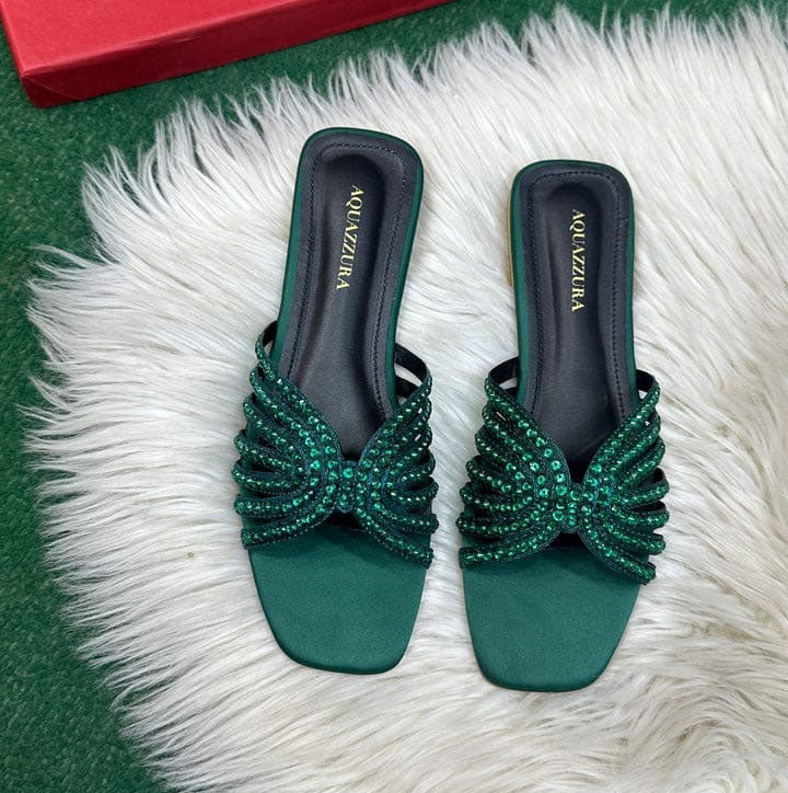Summer Trendy Flats = Green