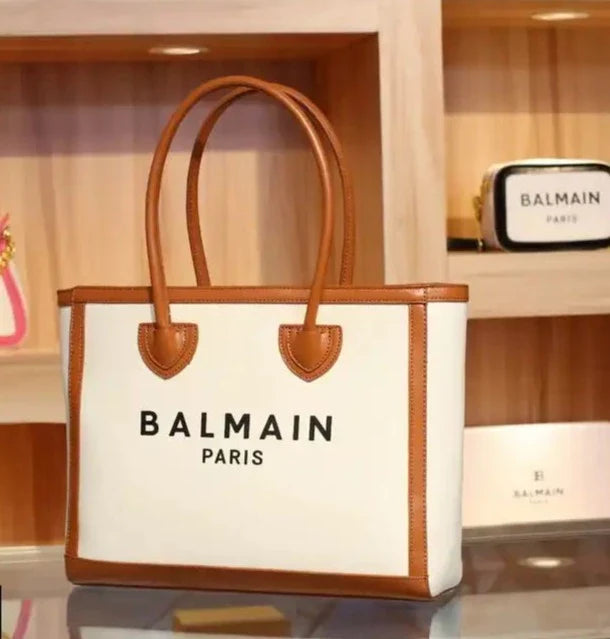BALMAIN B-ARMY TOTE BAG - BEIGE