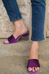 YSL-STONE FANCY HEEL-PURPLE
