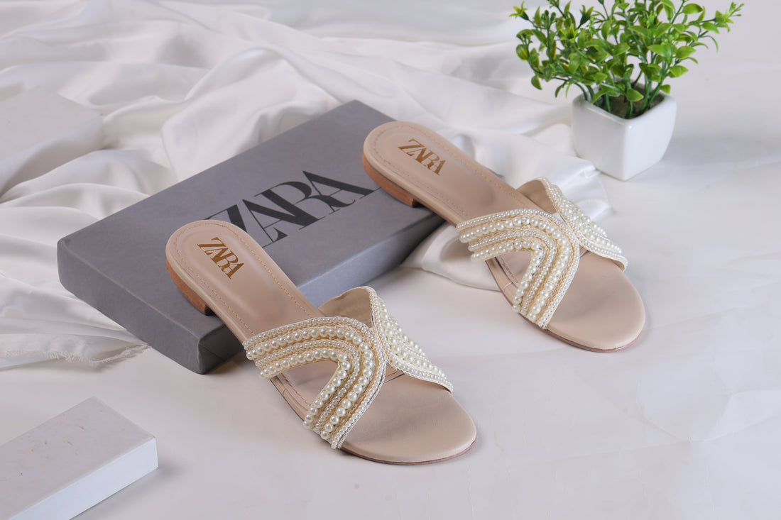 ZARA HAND MADE PEARL-BEIGE