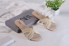 ZARA HAND MADE PEARL-BEIGE