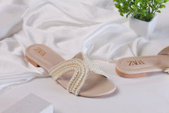 ZARA HAND MADE PEARL-BEIGE