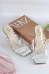 ZARA FANCY HEELS - SILVER