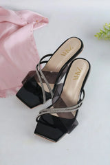 ZARA FANCY HEELS - BLACK