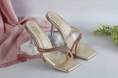 ZARA FANCY HEELS - GOLDEN