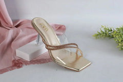 ZARA FANCY HEELS - GOLDEN