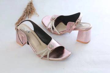 ZARA FANCY BLOCK-HEEL (PEACH)