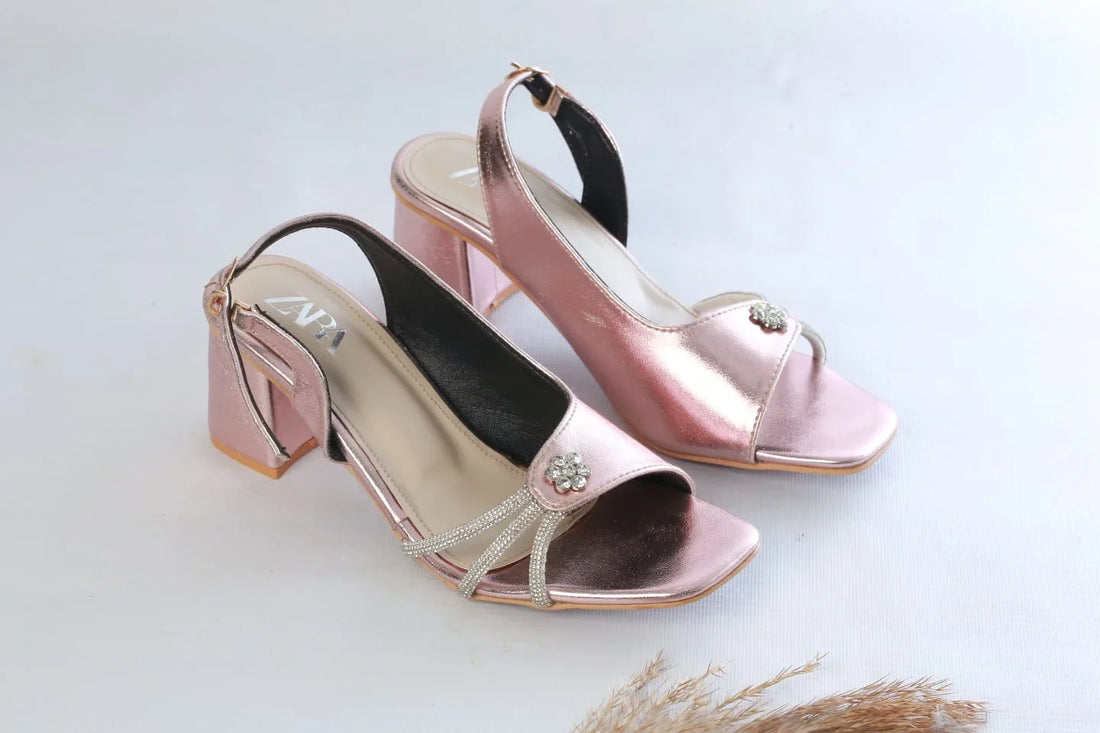 ZARA FANCY BLOCK-HEEL (PEACH)