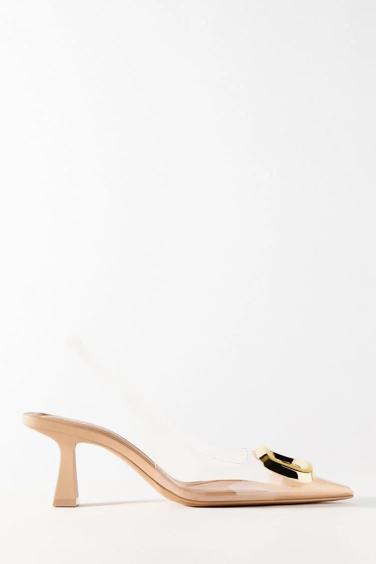ZARA VINYL SLINGBACK SHOES