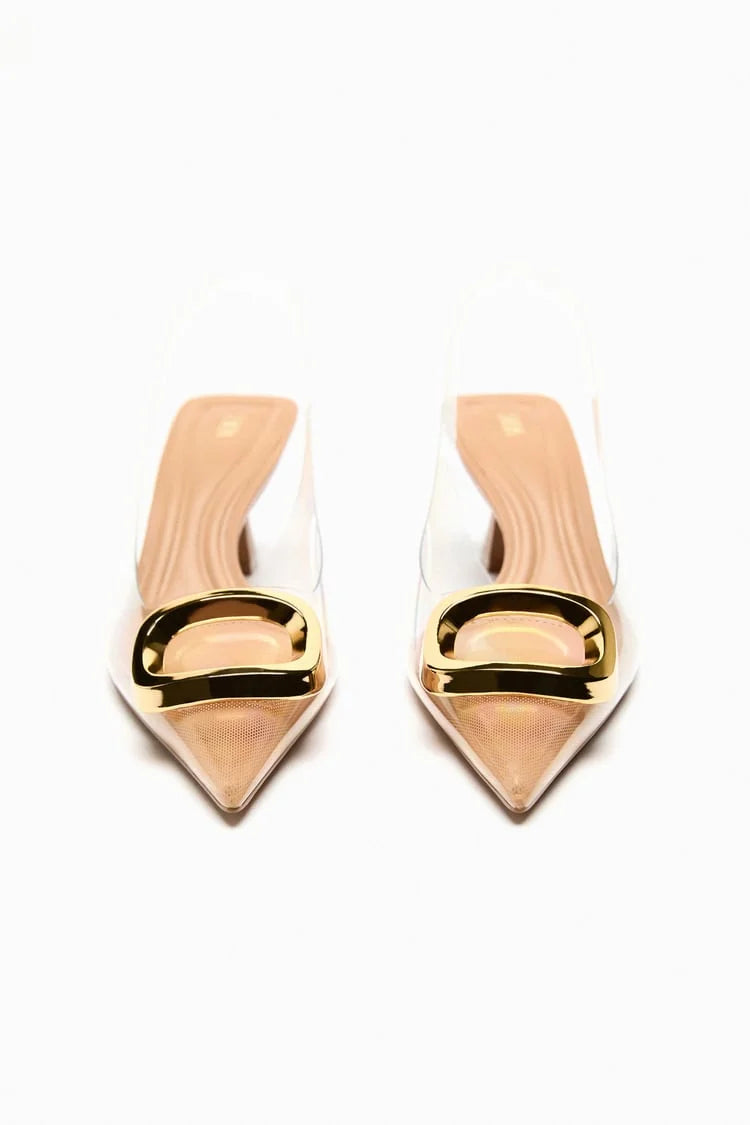 ZARA VINYL SLINGBACK SHOES