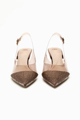 ZARA HIGH-HEEL VINYL SHOES