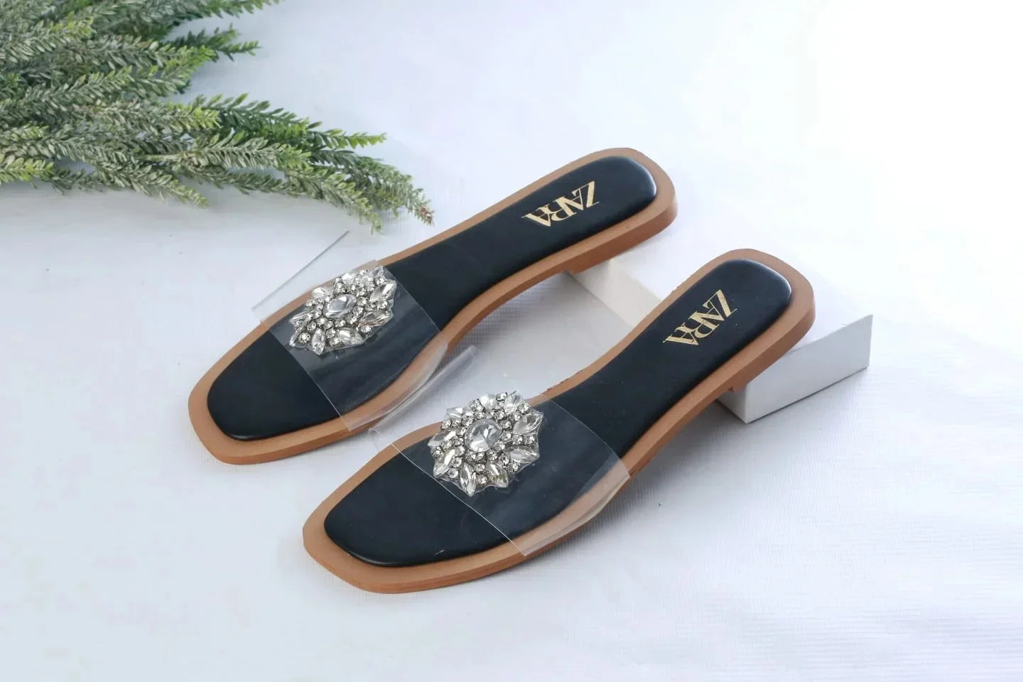 ZARA EMBELLISHED FLAT - BLACK