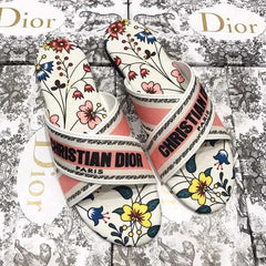 CHRISTIAN DIOR CRISS CROSS DWAY SLIDES - PINK