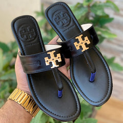 COMBO DEAL - TB CROSS BODY BAG & TB SLIPPERS - BLACK