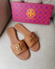 TB CASUAL SLIDES - BROWN