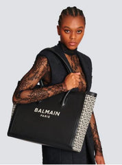 BALMAIN B-ARMY TOTE BAG - BLACK