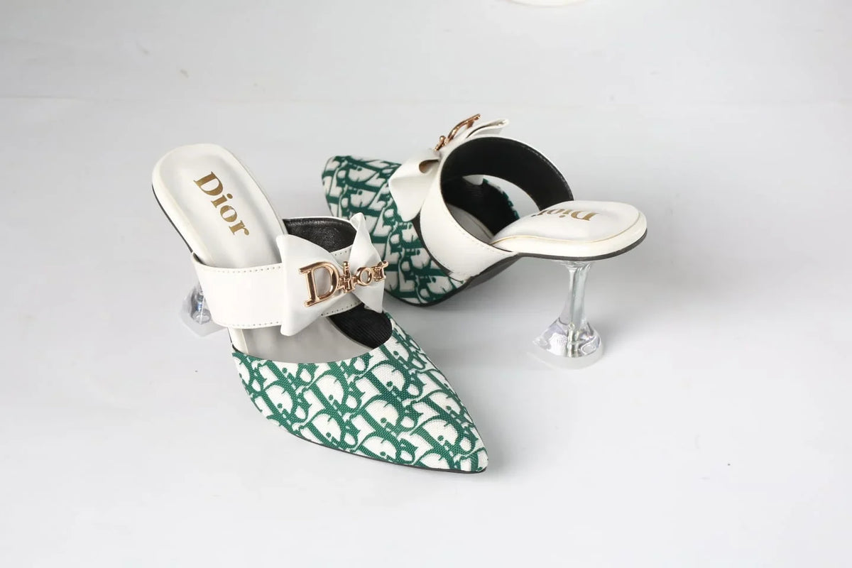 DIOR CASUAL HEEL PUMPS - GREEN