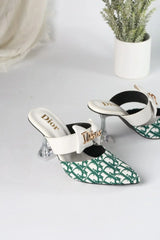 DIOR CASUAL HEEL PUMPS - GREEN