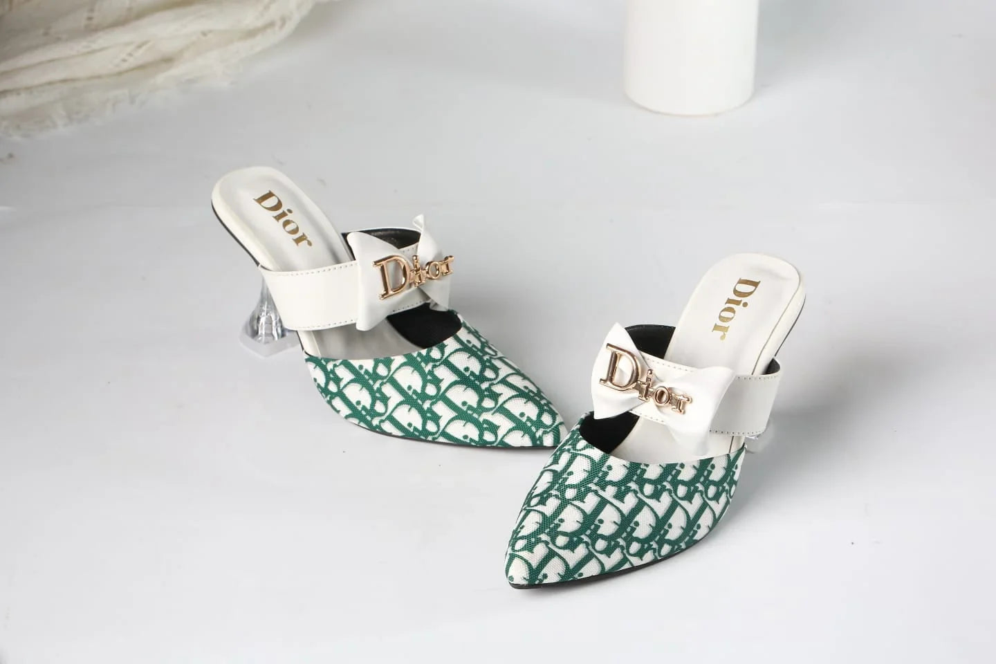 DIOR CASUAL HEEL PUMPS - GREEN