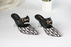 DIOR CASUAL HEEL PUMPS - BLACK