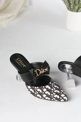 DIOR CASUAL HEEL PUMPS - BLACK