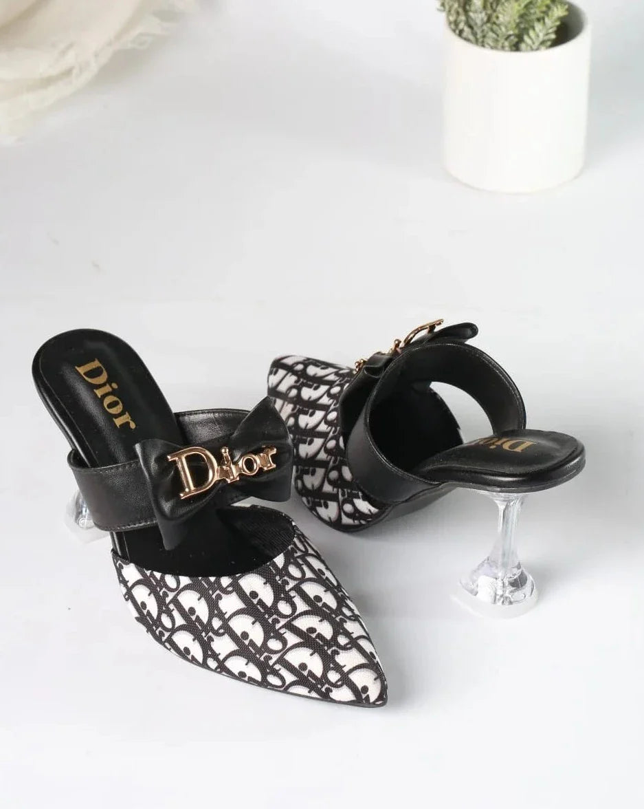 DIOR CASUAL HEEL PUMPS - BLACK