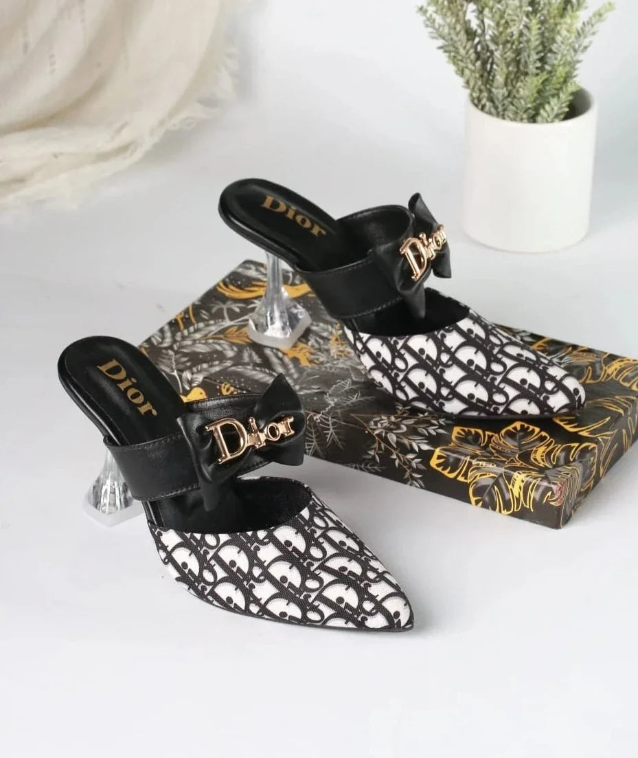 DIOR CASUAL HEEL PUMPS - BLACK