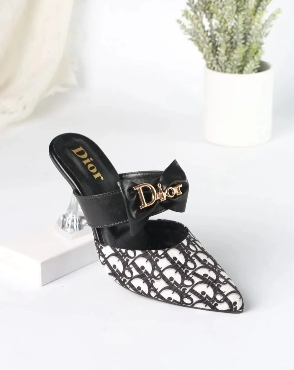 DIOR CASUAL HEEL PUMPS - BLACK