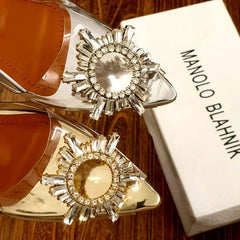 CINDERELLA TRANSPARENT FLAT SANDALS