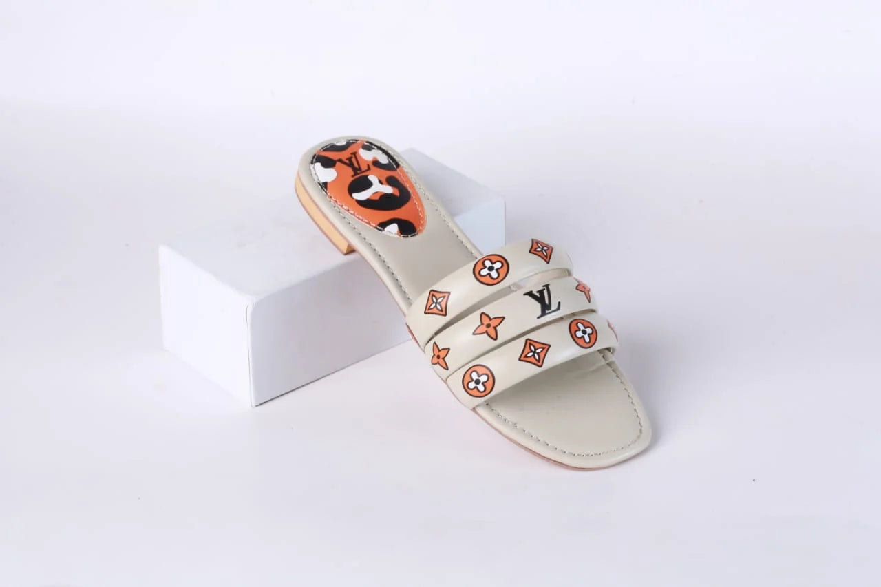 LV CASUAL SLIDES - BEIGE