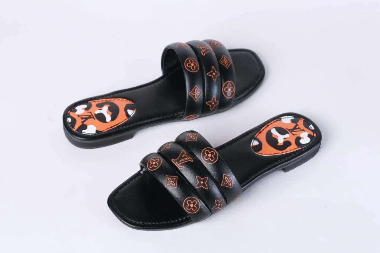 LV CASUAL SLIDES - BLACK