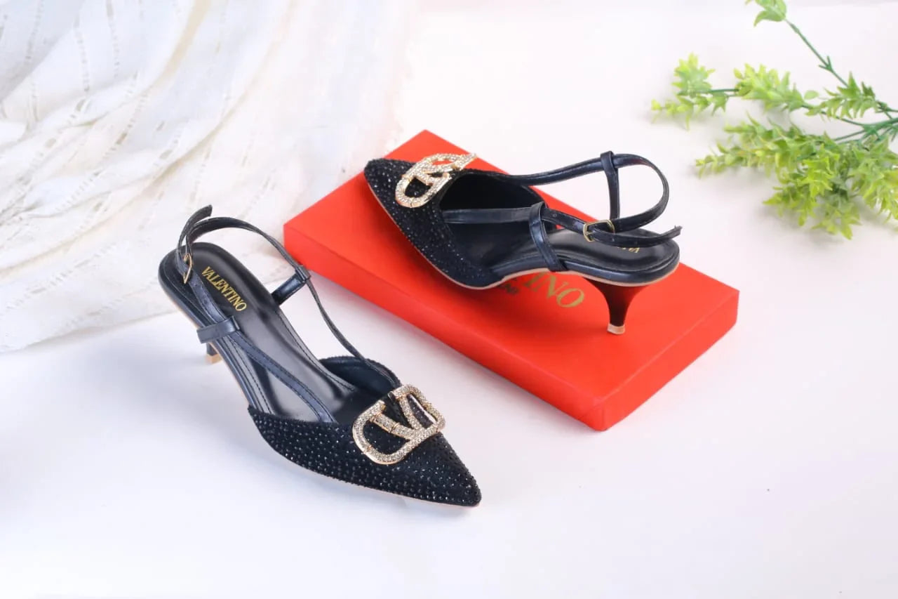 COMBO DEAL - VLOGO SIGNATURE PUMPS & CROSSBODY BAG - BLACK