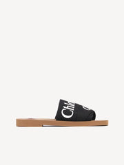 CHLOE WOODY FLAT MULE - BLACK