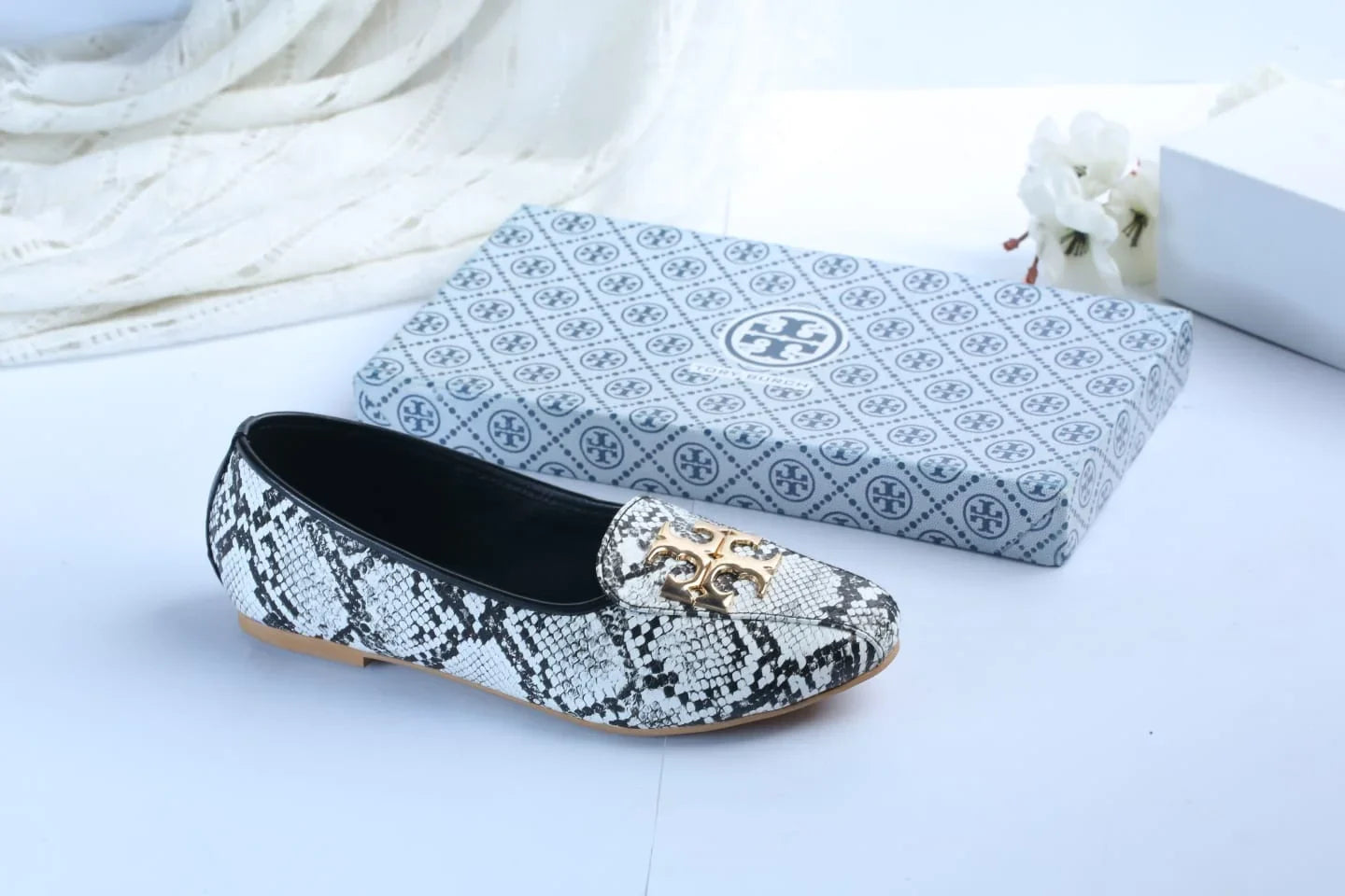 TB ELEANOR PUMPS - SNAKE