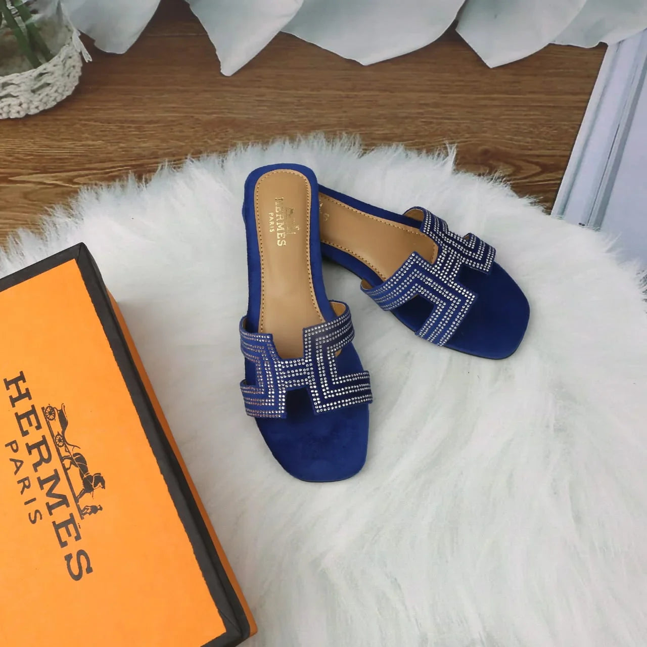 HERMES ORAN SANDAL - BLUE